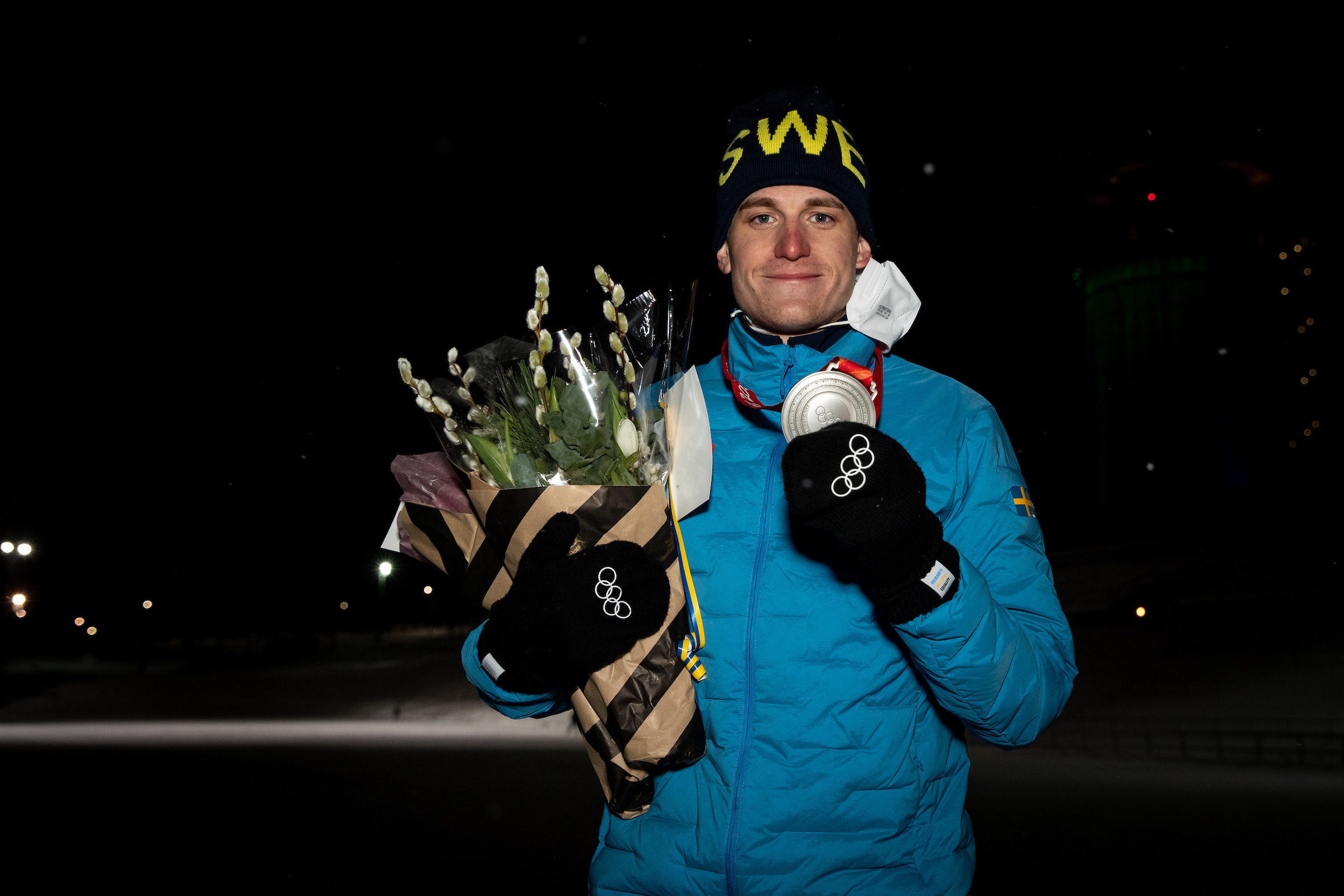 under hemkomsten för OS-deltagarna i Östersund måndag 21 februari 2022. 
Foto: Per Danielsson